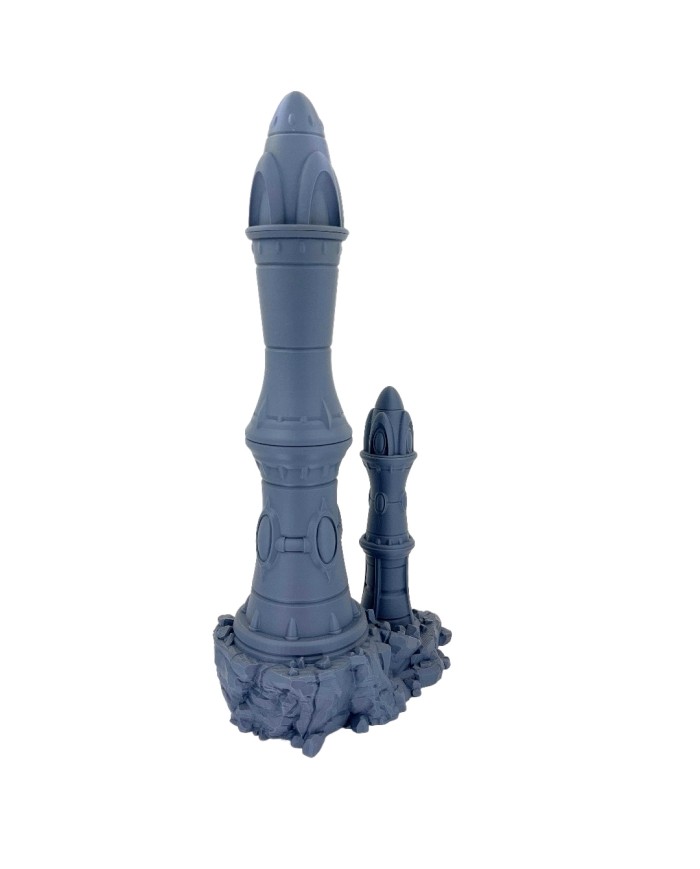 Eldar Towers on Rocks - Set B|Forbidden Prints|Eldar Terrain