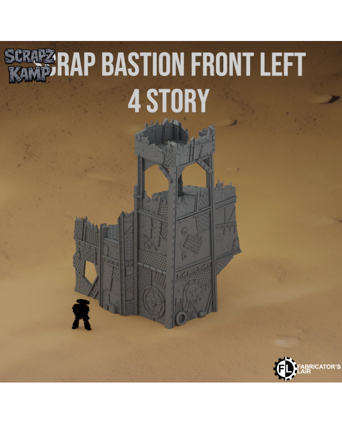 Frente Izquierdo Bastión de Chatarra Orco - A|Fabricator's Lair|























Transforma tus partidas con el Bastión de Chatarra Orco, una pieza única de escenografía que dará carácter y brutalidad a tus mesas de juego futuristas.
Diseñado por Fabricators Lair y perteneciente a la colección Xeno Sector : Scrapz Kamp, este bastión es perfecto para jugadores que buscan añadir atmósfera orka y detalles grimdark a sus batallas.

Características principales


Diseño original de Fabricators Lair , con estética agresiva e improvisada.


Parte de la colección Xeno Sector : Scrapz Kamp, creada para mesas temáticas de ciencia ficción.


Escala 28mm/32mm, compatible con Warhammer 40K , Grimdark Future y cualquier otro wargame de ciencia ficción en la misma escala.


Fabricado en bioplástico (PLA+) de alta resolución, resistente, detallado y eco-friendly.


Fácil de imprimar y pintar, adaptable a cualquier esquema de color orko o postapocalíptico.



Compatibilidad y uso
El Bastión de Chatarra Orco puede funcionar como fortificación, punto de control o cobertura en partidas ambientadas en mundos devastados y de estética grimdark.
Su diseño irregular de metal y chatarra encaja de manera natural en ejércitos orkos y escenarios de combate futurista.

Aviso importante
Este producto no es un Bastión Orko oficial de Warhammer 40K, ni está respaldado, licenciado o asociado de ninguna forma a Games Workshop. Si deseas un Bastión Orko oficial, puedes encontrarlo en warhammer.com
Con el Bastión de Chatarra Orco de la colección Xeno Sector : Scrapz Kamp , elevarás la inmersión de tus partidas y aportarás un toque salvaje y orko a tu mesa de juego.

Síganos en Facebook e Instagram para estar al tanto de todas las novedades de escenografia orco de Fabricators Lair
Terrain And Minis es un impresor autorizado con licencia comercial de Fabricators Lair























