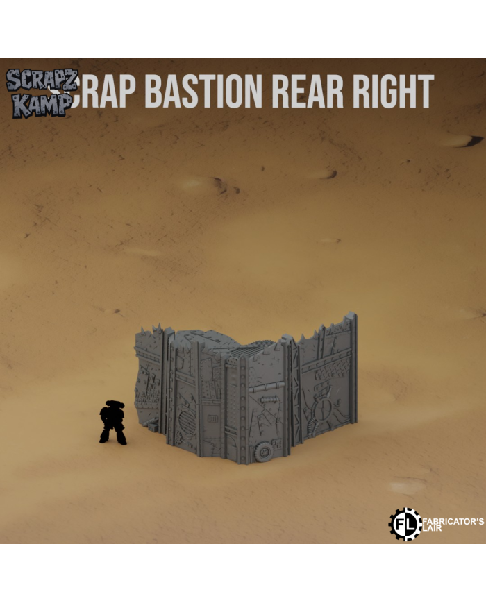 Trasero Derecho Bastión de Chatarra Orco - A|Fabricator's Lair|























Transforma tus partidas con el Bastión de Chatarra Orco, una pieza única de escenografía que dará carácter y brutalidad a tus mesas de juego futuristas.
Diseñado por Fabricators Lair y perteneciente a la colección Xeno Sector : Scrapz Kamp, este bastión es perfecto para jugadores que buscan añadir atmósfera orka y detalles grimdark a sus batallas.

Características principales


Diseño original de Fabricators Lair , con estética agresiva e improvisada.


Parte de la colección Xeno Sector : Scrapz Kamp, creada para mesas temáticas de ciencia ficción.


Escala 28mm/32mm, compatible con Warhammer 40K , Grimdark Future y cualquier otro wargame de ciencia ficción en la misma escala.


Fabricado en bioplástico (PLA+) de alta resolución, resistente, detallado y eco-friendly.


Fácil de imprimar y pintar, adaptable a cualquier esquema de color orko o postapocalíptico.



Compatibilidad y uso
El Bastión de Chatarra Orco puede funcionar como fortificación, punto de control o cobertura en partidas ambientadas en mundos devastados y de estética grimdark.
Su diseño irregular de metal y chatarra encaja de manera natural en ejércitos orkos y escenarios de combate futurista.

Aviso importante
Este producto no es un Bastión Orko oficial de Warhammer 40K, ni está respaldado, licenciado o asociado de ninguna forma a Games Workshop. Si deseas un Bastión Orko oficial, puedes encontrarlo en warhammer.com
Con el Bastión de Chatarra Orco de la colección Xeno Sector : Scrapz Kamp , elevarás la inmersión de tus partidas y aportarás un toque salvaje y orko a tu mesa de juego.

Síganos en Facebook e Instagram para estar al tanto de todas las novedades de escenografia orco de Fabricators Lair
Terrain And Minis es un impresor autorizado con licencia comercial de Fabricators Lair
























