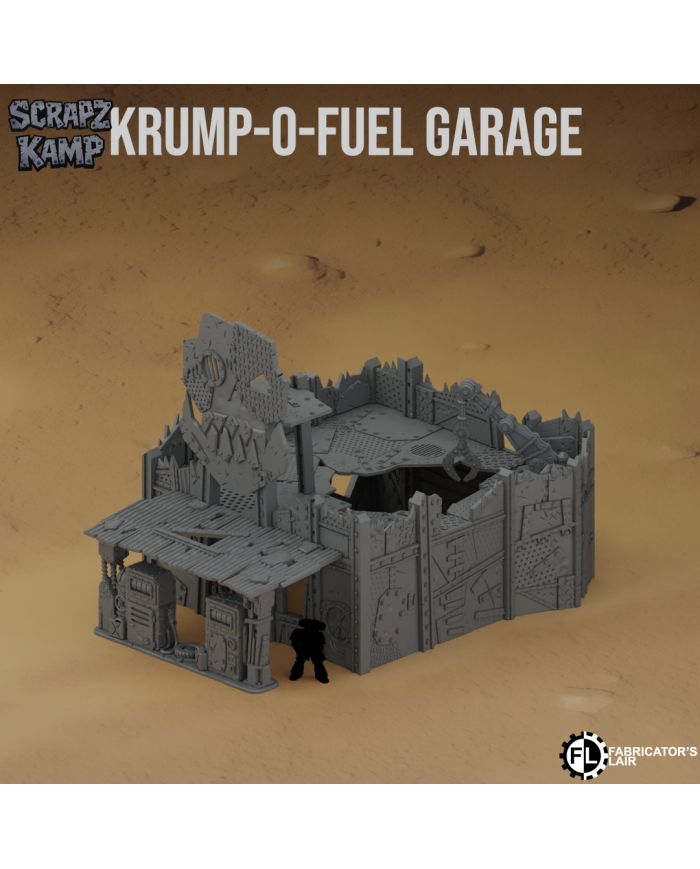 Garaje Orco Krump-O-Fuel - A|Fabricator's Lair|























Transforma tus partidas con el Garaje Orco Krump-O-Fuel , una pieza única de escenografía que dará carácter y brutalidad a tus mesas de juego futuristas.
Diseñado por Fabricators Lair y perteneciente a la colección Xeno Sector : Scrapz Kamp, este bastión es perfecto para jugadores que buscan añadir atmósfera orka y detalles grimdark a sus batallas.

Características principales


Diseño original de Fabricators Lair , con estética agresiva e improvisada.


Parte de la colección Xeno Sector : Scrapz Kamp, creada para mesas temáticas de ciencia ficción.


Escala 28mm/32mm, compatible con Warhammer 40K , Grimdark Future y cualquier otro wargame de ciencia ficción en la misma escala.


Fabricado en bioplástico (PLA+) de alta resolución, resistente, detallado y eco-friendly.


Fácil de imprimar y pintar, adaptable a cualquier esquema de color orko o postapocalíptico.



Compatibilidad y uso
El Garaje Orco Krump-O-Fuel puede funcionar como fortificación, punto de control o cobertura en partidas ambientadas en mundos devastados y de estética grimdark.
Su diseño irregular de metal y chatarra encaja de manera natural en ejércitos orkos y escenarios de combate futurista.

Aviso importante
Este producto no es un garaje Orko oficial de Warhammer 40K, ni está respaldado, licenciado o asociado de ninguna forma a Games Workshop. Si deseas un garaje Orko oficial, puedes encontrarlo en warhammer.com
Con el Garaje Orco Krump-O-Fuel de la colección Xeno Sector : Scrapz Kamp , elevarás la inmersión de tus partidas y aportarás un toque salvaje y orko a tu mesa de juego.

Síganos en Facebook e Instagram para estar al tanto de todas las novedades de escenografia orco de Fabricators Lair
Terrain And Minis es un impresor autorizado con licencia comercial de Fabricators Lair























