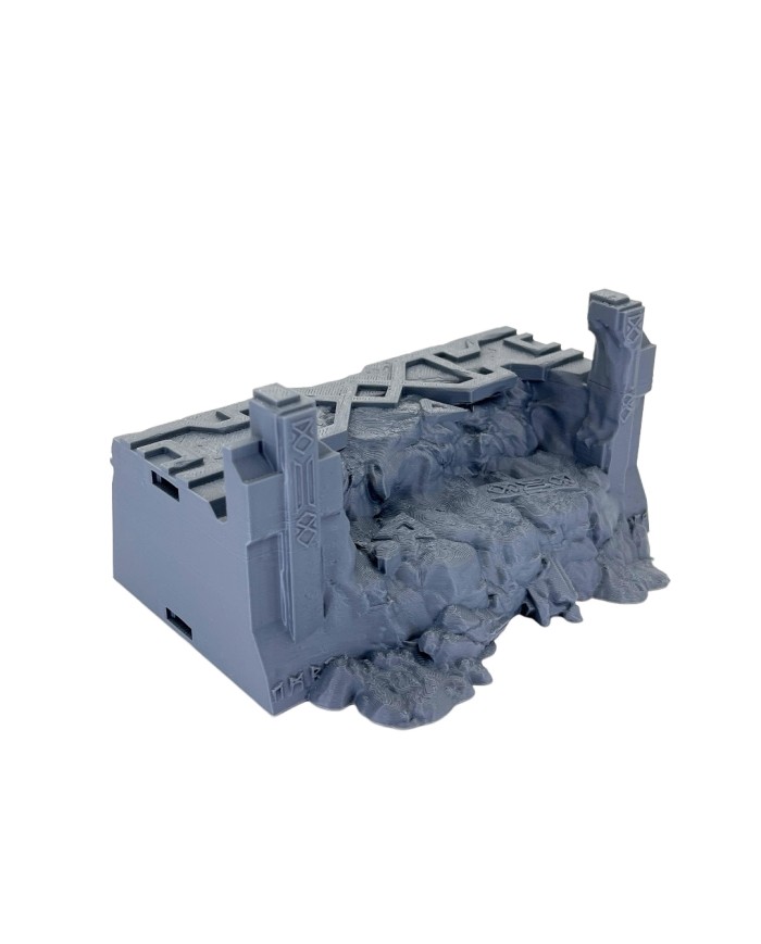 Kingdom of Durak Deep - Straight Wall Damaged|Conquest Creations|Durak Deep Terrain