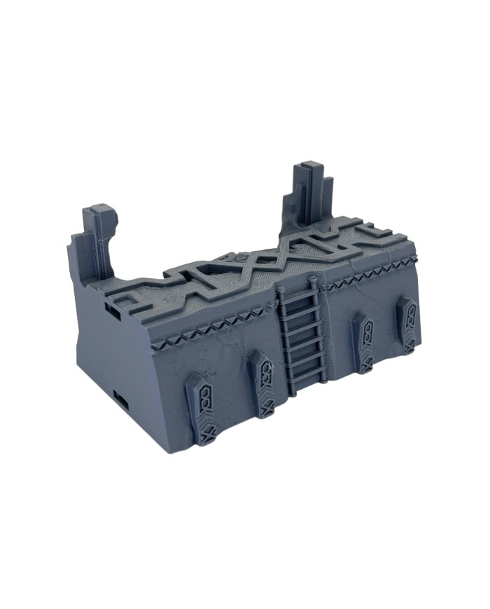 Kingdom of Durak Deep - Straight Wall Damaged|Conquest Creations|Durak Deep Terrain