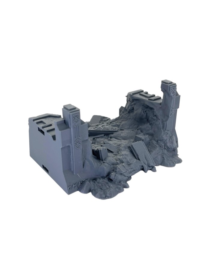 Kingdom of Durak Deep - Straight Wall Ruined|Conquest Creations|Durak Deep Terrain