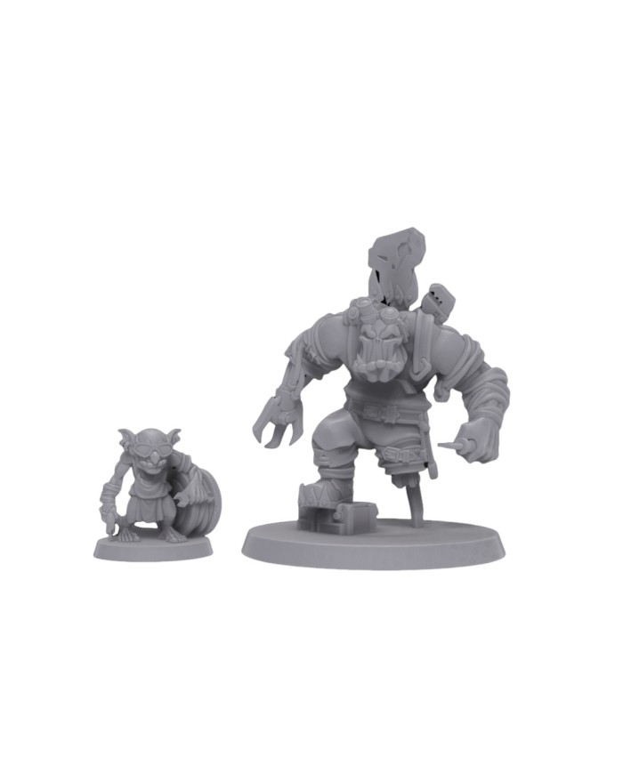 Orc Death Squad Mechanic and Goblin|Malicious Minis|SciFi Orc Miniatures