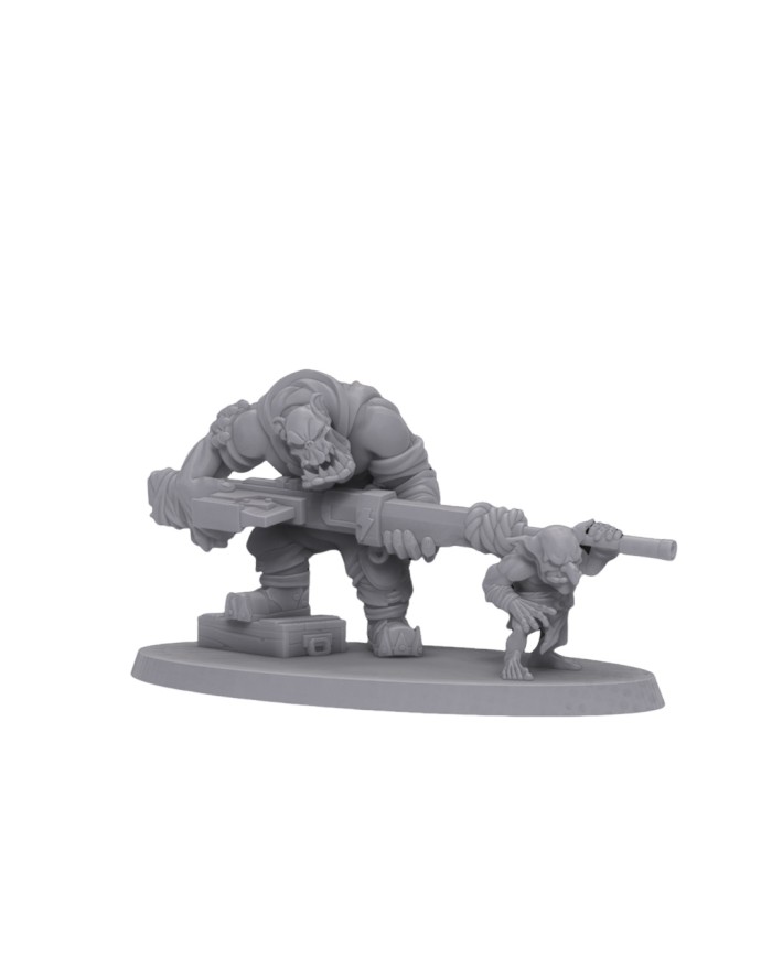 Orc Death Squad Sniper Boss and Goblin|Malicious Minis|SciFi Orc Miniatures