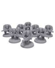 Orcs Warboyz (x8) - Set B|Malicious Minis|SciFi Orc Miniatures