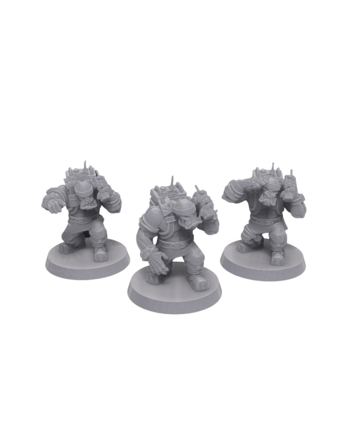 Orc Commando Comms (x3)|Malicious Minis|SciFi Orc Miniatures