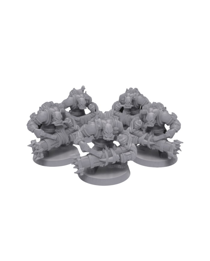 Orc Commando Breachers (x5)|Malicious Minis|SciFi Orc Miniatures