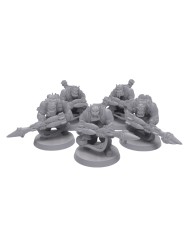 Orc Commando Rocket Launchers (x5)|Malicious Minis|SciFi Orc Miniatures