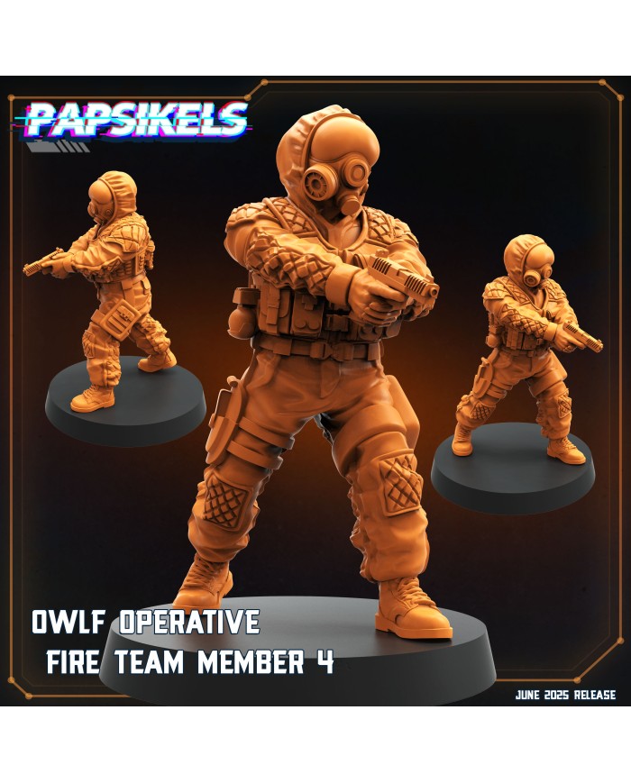 OWLF Operative Fire Team Member - 4|Papsikels Miniatures|Humans
