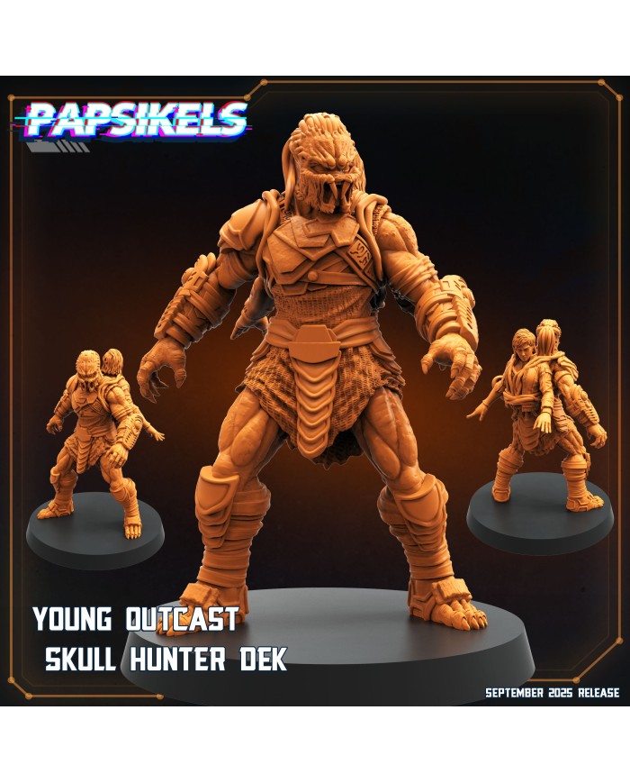 Young Outcast Skull Hunter Dek|Papsikels Miniatures|Young Skull Hunters
