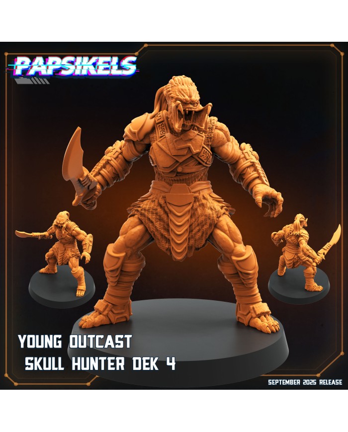 Young Outcast Skull Hunter Dek - 4|Papsikels Miniatures|Young Skull Hunters