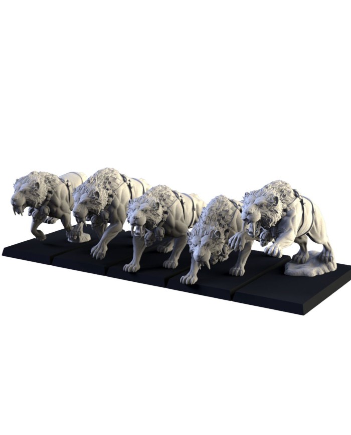 Dientes de Sable de los Ogros del Norte (x5)|Txarli Factory Miniatures|Ogros del Norte