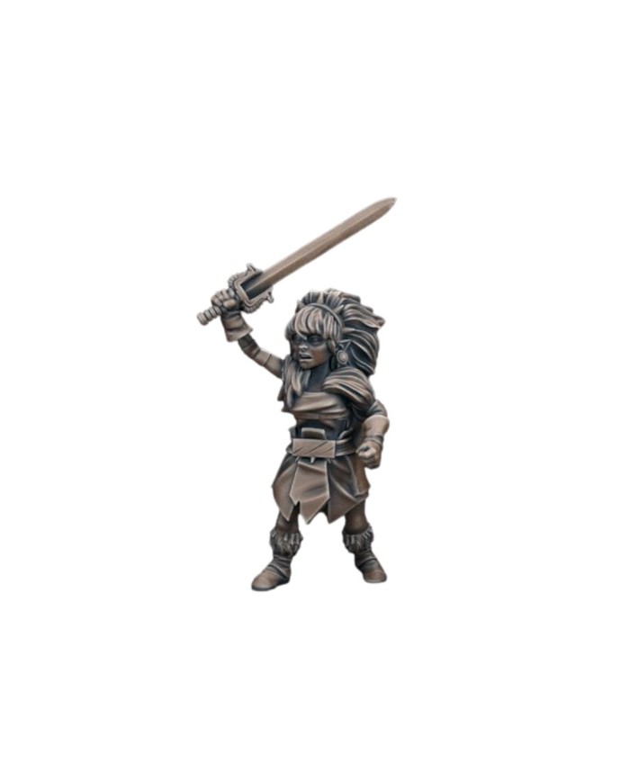 Gnome Barbarian Female|TytanTroll Miniatures|Barbarians