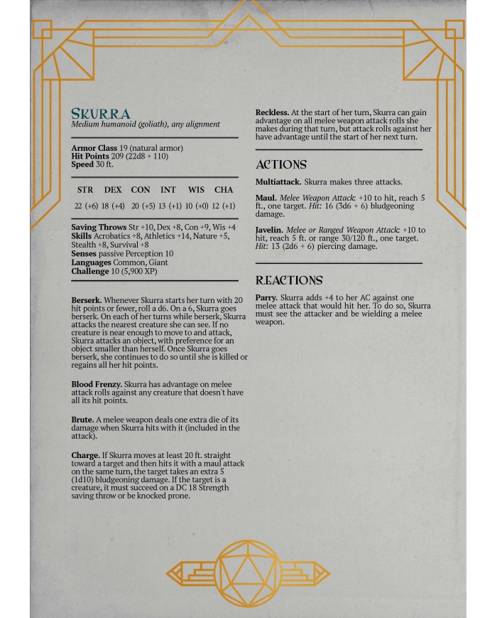 Goliath Barbarian Female - Skurra|The Printing Goes Ever On|Barbarians