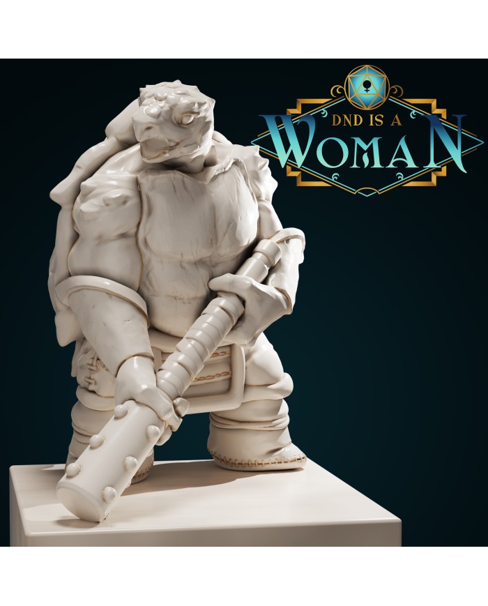 Tortle Barbarian Female - Coballasa|The Printing Goes Ever On|Barbarians