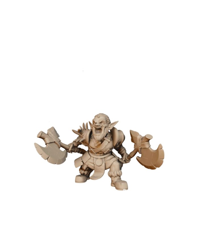 Bárbaro Gnomo con dos Hachas|The Master Forge|Bárbaros