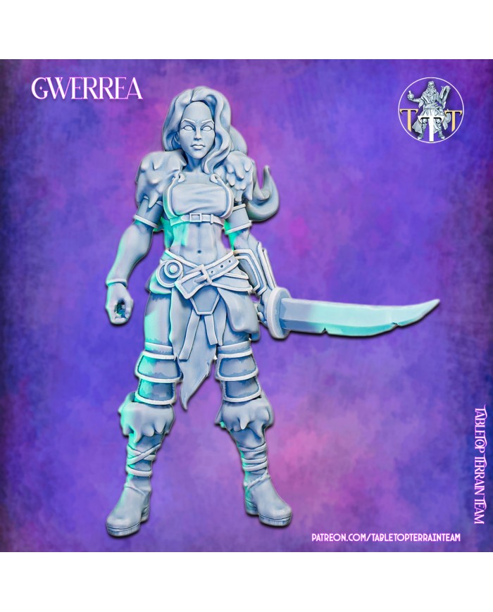 Human Barbarian – Gwerrea|Tabletop Terrain Team|Barbarians