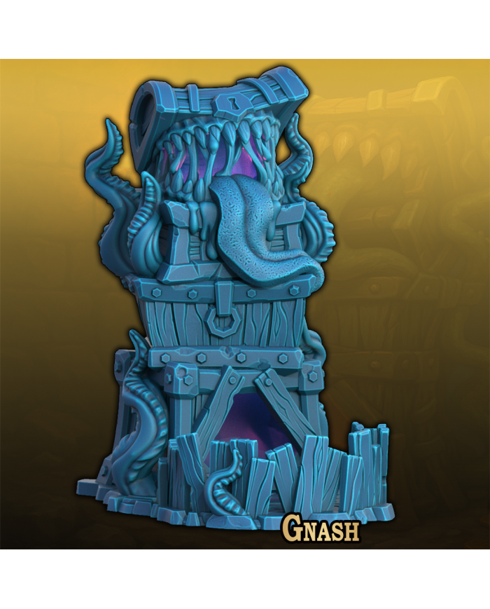 Torre de Dados Gnash|Fantasy 3D Tabletop|Torres de Dados de Fantasía