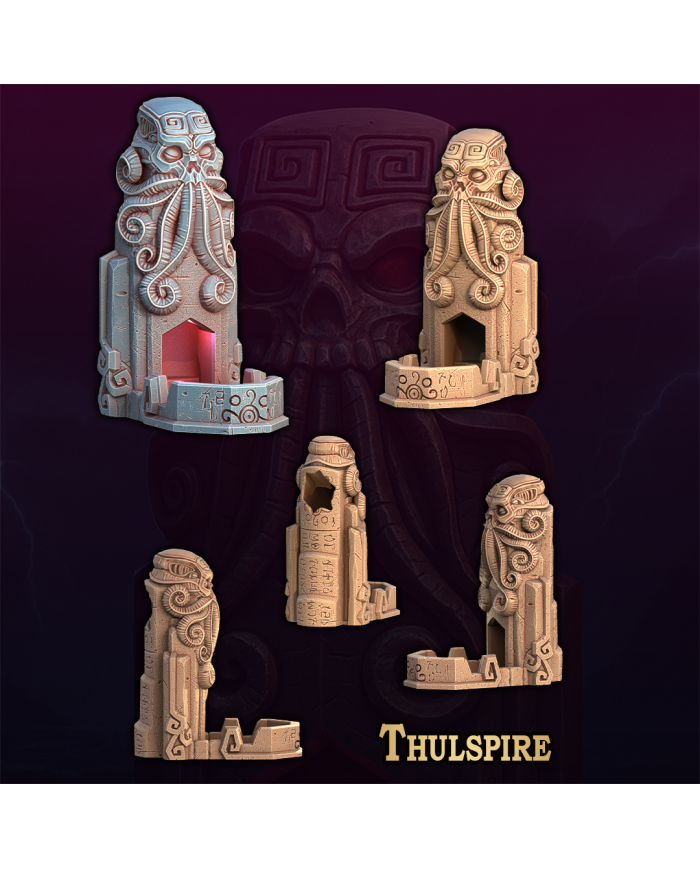 Torre de Dados Thulspire|Fantasy 3D Tabletop|Torres de Dados de Fantasía