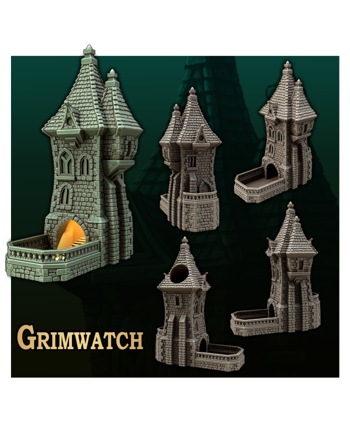 Grimwatch Dice Tower|Fantasy 3D Tabletop|Fantasy Dice Towers