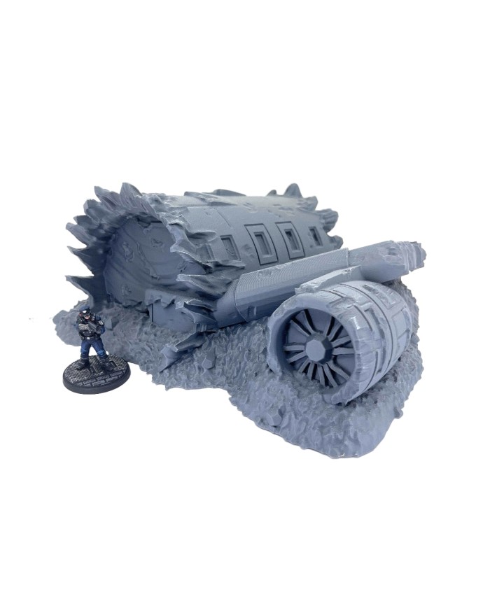 Sección Grande de Avión Estrellado|Bad Roll Games|Escenografía Punkapocalyptic