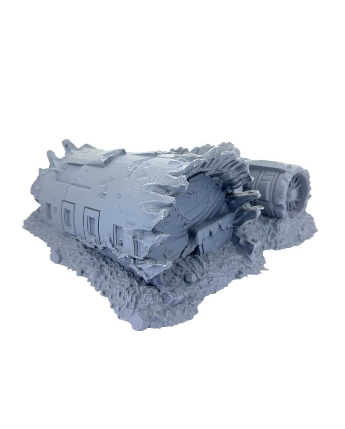 Crashed Plane Large Section|Bad Roll Games|Punkapocalyptic Terrain