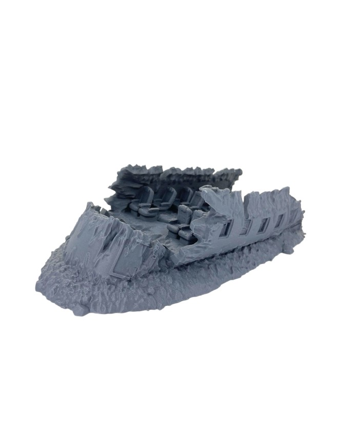 Crashed Plane Open Section|Bad Roll Games|Punkapocalyptic Terrain