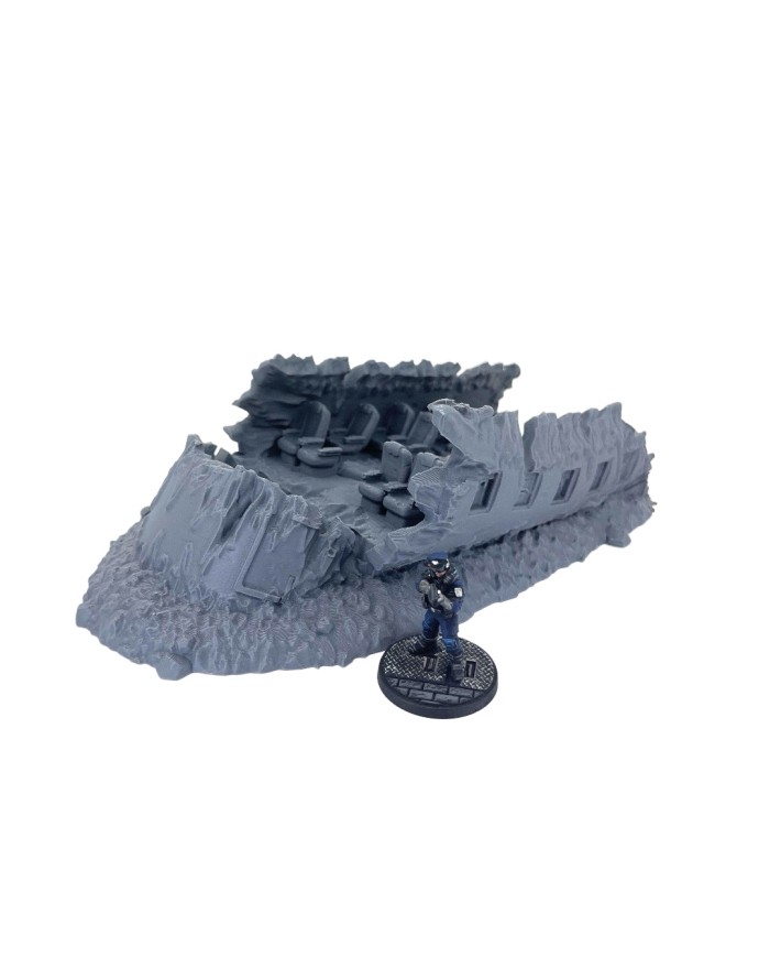 Crashed Plane Open Section|Bad Roll Games|Punkapocalyptic Terrain