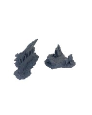 Crashed Plane Fuselage Remains (x2)|Bad Roll Games|Punkapocalyptic Terrain