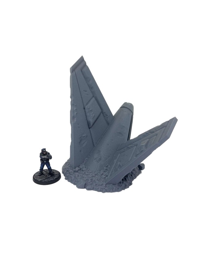 Crashed Plane Tail|Bad Roll Games|Punkapocalyptic Terrain