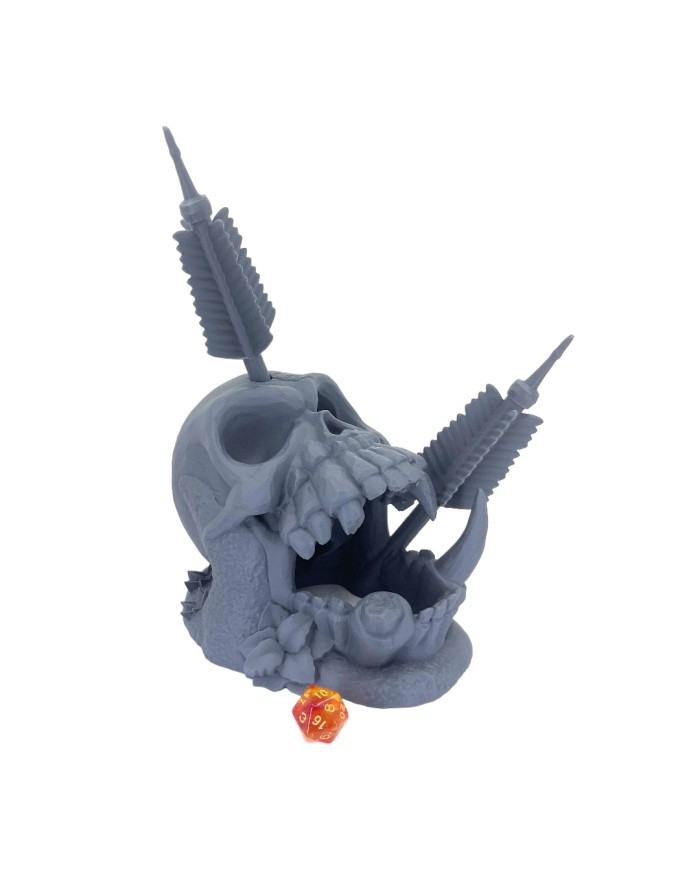 Torre de Dados de Calavera Orco|Fantasy 3D Tabletop|Torres de Dados de Fantasía