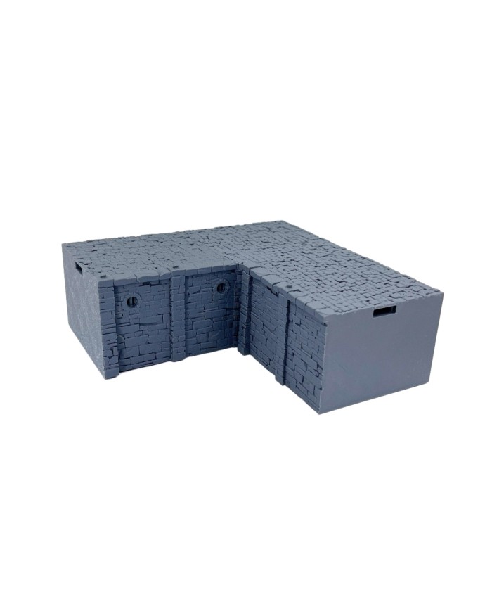 Esquina interior del Muro del muelle de Ancrabourg|3DLayeredscenery|Ciudad Medieval