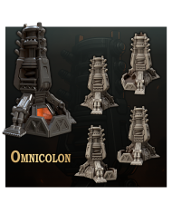 Torre de Dados Omnicolon|Fantasy 3D Tabletop|Torres de Dados Sci-Fi