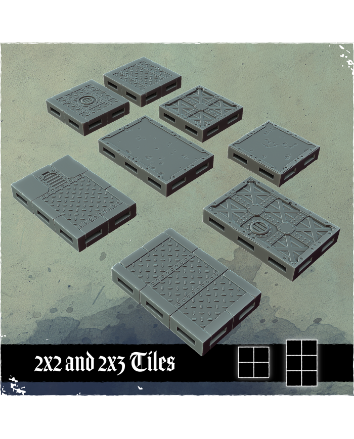 Gothic Trenches: 2x2 and 2x3 Inch Tiles|Multiverse|Modular Gothic Trenches