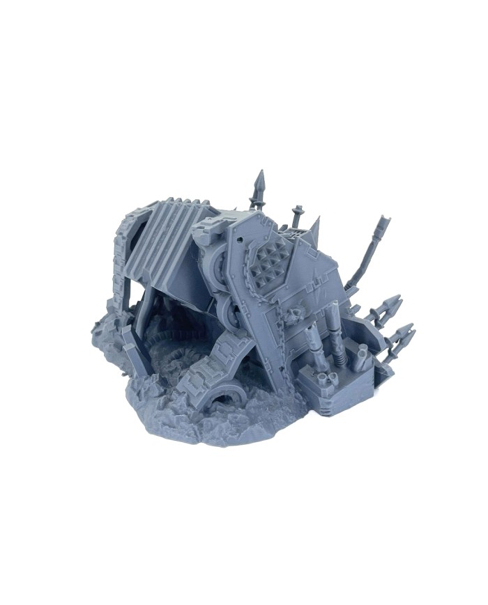 Destroyed Infernal L.R. Tank|Txarli Factory|40K Chaos Terrain