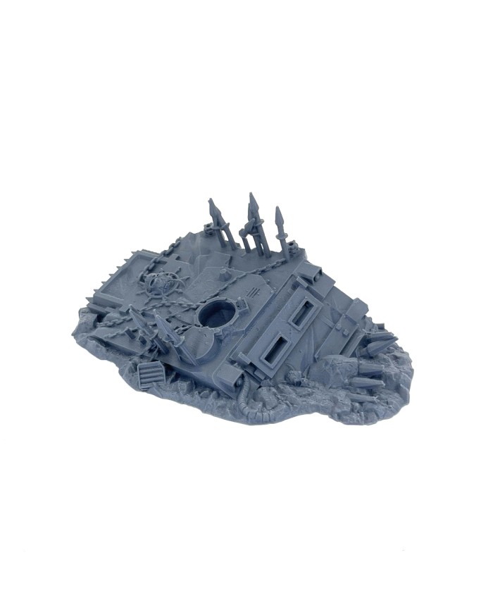 Destroyed Infernal RIN Tank - A|Txarli Factory|40K Chaos Terrain