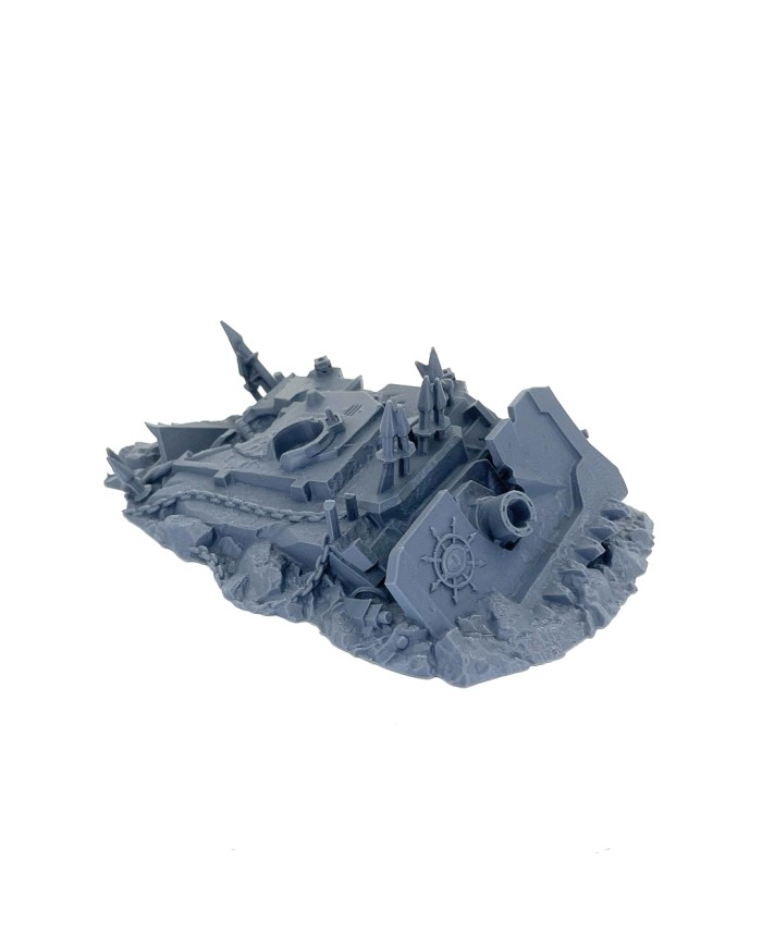 Destroyed Infernal VIN Tank - A|Txarli Factory|40K Chaos Terrain