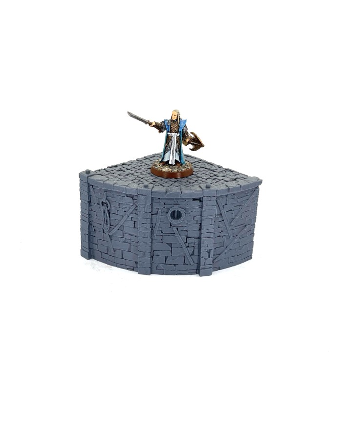 Ancrabourg Quay Wall Corner - V1|3DLayeredscenery|Modular Medieval Harbor