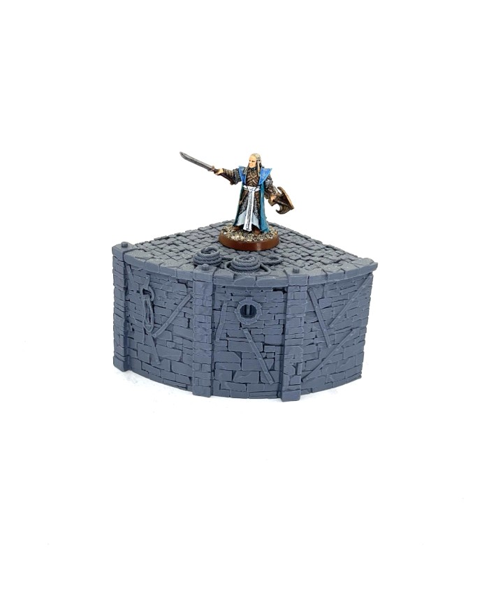 Ancrabourg Quay Wall Corner - V4|3DLayeredscenery|Modular Medieval Harbor