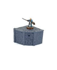 Ancrabourg Quay Wall Corner - V6|3DLayeredscenery|Modular Medieval Harbor