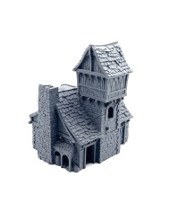 El Sombrero del Pescador Con Muros del Muelle de Ancrabourg|3DLayeredscenery|Ciudad Medieval