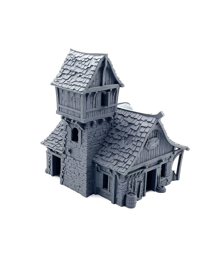 Fisherman's Hut With Quay Wall of Ancrabourg|3DLayeredscenery|Medieval Town