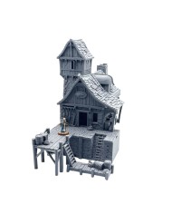 Fisherman's Hut With Quay Wall of Ancrabourg|3DLayeredscenery|Medieval Town