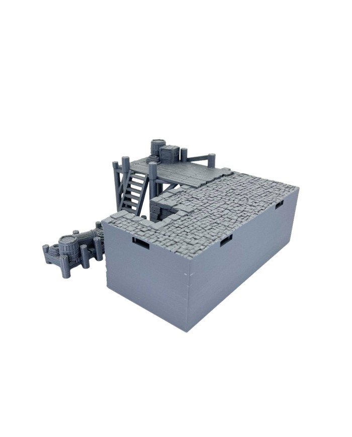 Fisherman's Hut With Quay Wall of Ancrabourg|3DLayeredscenery|Medieval Town