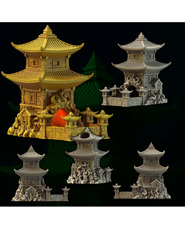 Temple of Embers Dice Tower|Fantasy 3D Tabletop|Fantasy Dice Towers