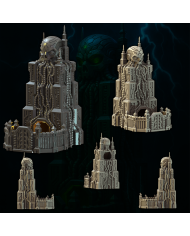 Torre de Dados del Cuartel General de la IA|Fantasy 3D Tabletop|Torres de Dados Sci-Fi