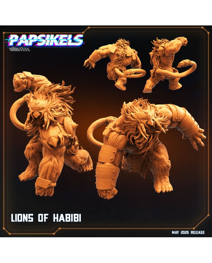 Leones de Habibi (x2)|Papsikels Miniatures|Miniaturas Trench Crusade