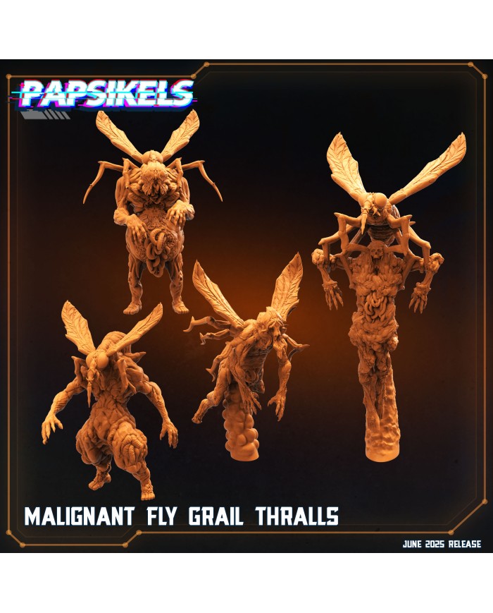 Esclavos Malignos Del Grial Voladores (x4)|Papsikels Miniatures|Miniaturas Trench Crusade