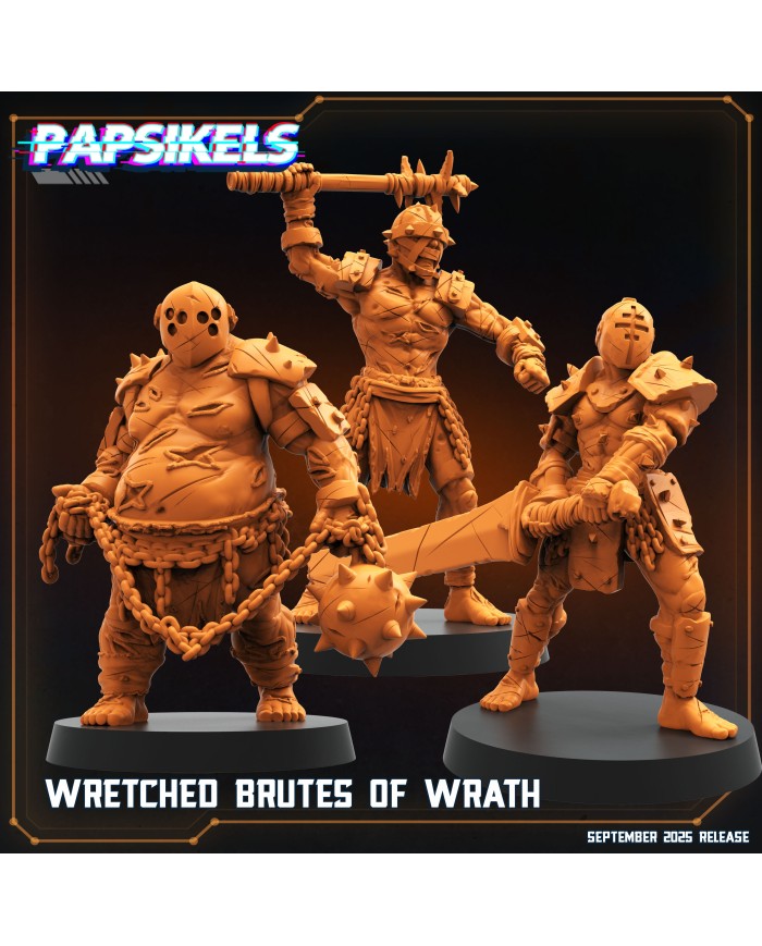 Miserables Brutos de la Ira (x3)|Papsikels Miniatures|Miniaturas Trench Crusade